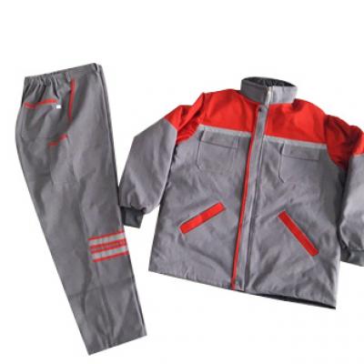 Gri Kırmızı Mont Pantolon Takımı