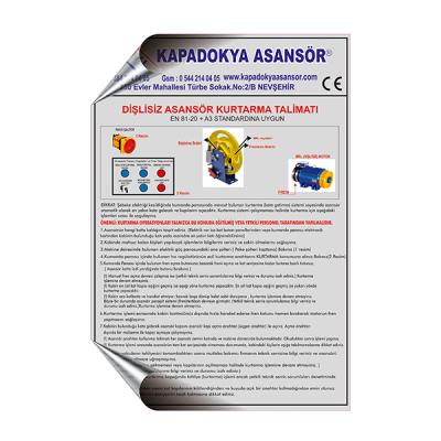 Asansör Etiketi 6